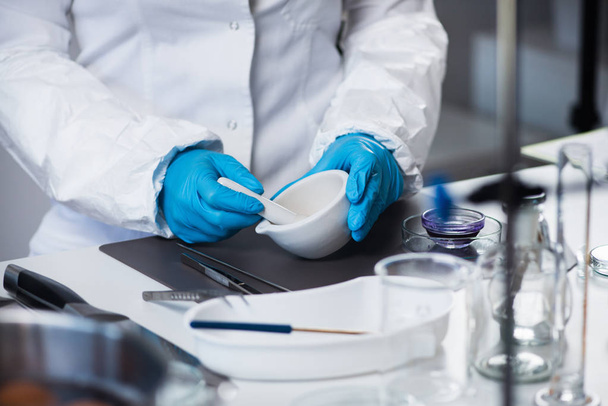 close up of researcher working in Laboratory - Foto, Imagem