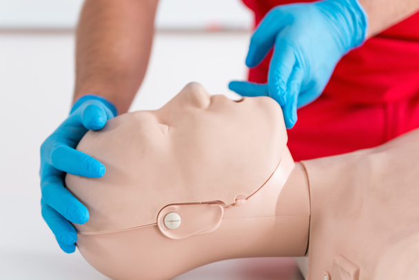 First Aid Training - Cardiopulmonary resuscitation. First aid course. - Photo, Image