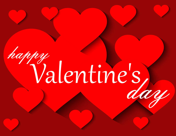 Valentine's day greeting card - Vetor, Imagem