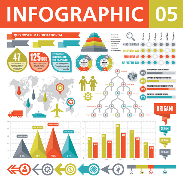 Elementi infografici 05
 - Vettoriali, immagini