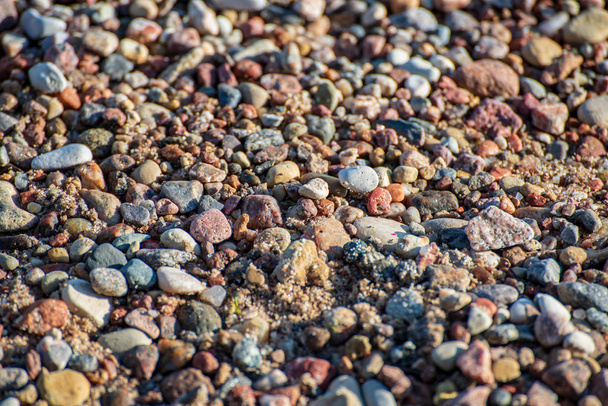 háttérben a színes tengeri Kavicsokat a tengerparton - Fotó, kép