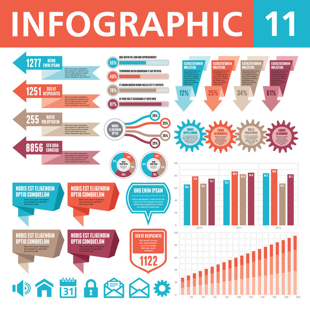 Infographic elemek 11 - Vektor, kép