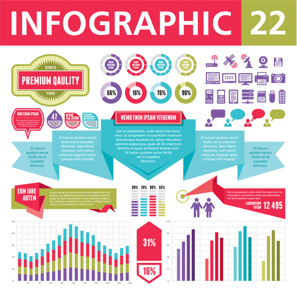 Infographic elemek 22 - Vektor, kép