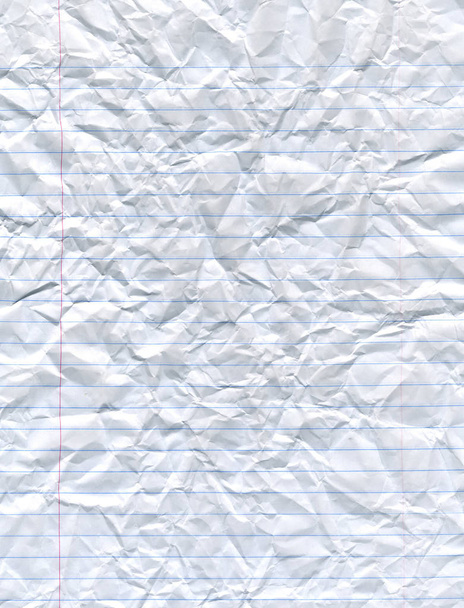 wrinkled crumpled empty paper sheet for copy space, full frame - Valokuva, kuva