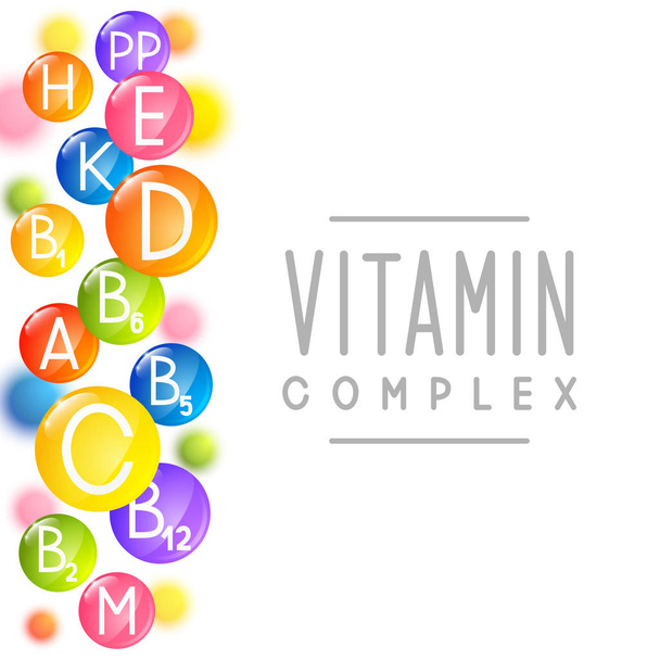 Vitamins background for Your design - Vector, Image