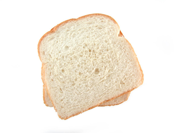 rebanadas de pan aisladas sobre fondo blanco
    - Foto, imagen