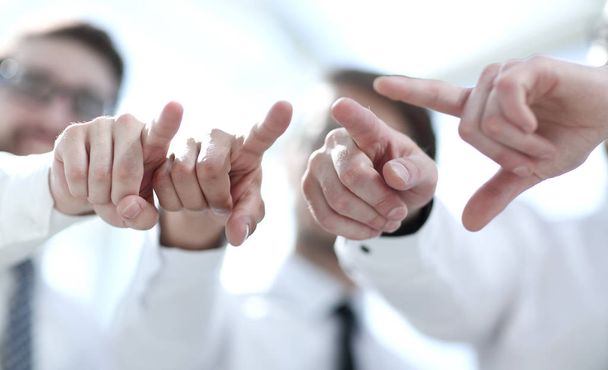 close up. business team pointing at you. - Fotoğraf, Görsel