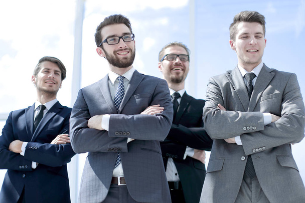 group of confident business people hundred together - Photo, Image