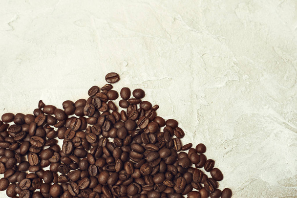 トップ ビューの背景のコーヒー豆 - 写真・画像