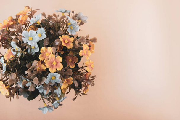 Artificial flower bouquet decoration, copy space background - Fotografie, Obrázek