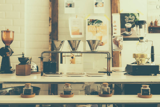 Blur café e restutant café com os clientes de fundo estilo de cor tom vintage. - Foto, Imagem