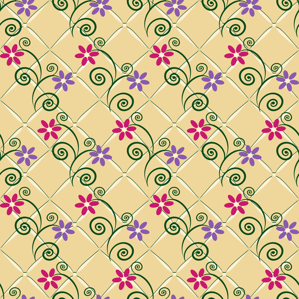 abstract vector seamless floral pattern - Vetor, Imagem
