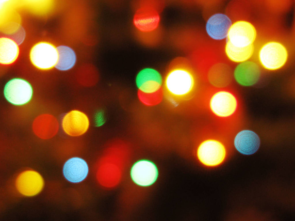 πολύχρωμο abstract ιστορικό θαμπή ελαφριά γιρλάντα Χριστουγέννων - Φωτογραφία, εικόνα
