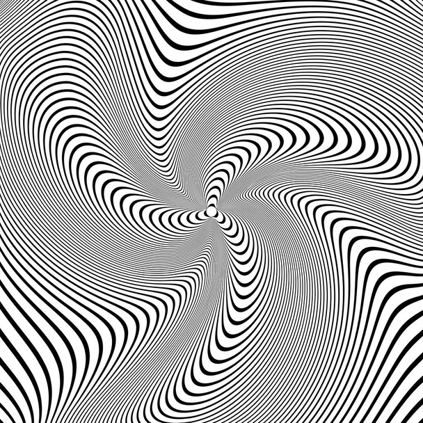 渦ねじり運動のような錯覚。抽象的な線のデザイン。ベクター アート. - ベクター画像
