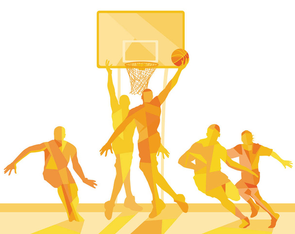 Basketball player on the field illustration - Vector, Image