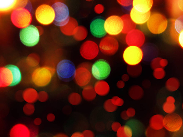 πολύχρωμο abstract ιστορικό θαμπή ελαφριά γιρλάντα Χριστουγέννων - Φωτογραφία, εικόνα