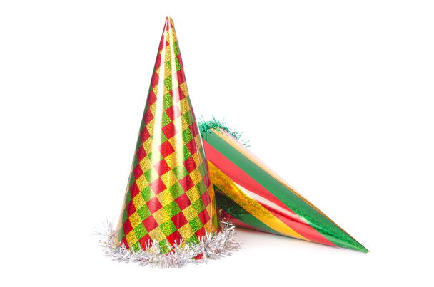 Party hats isolated on the white - Photo, Image