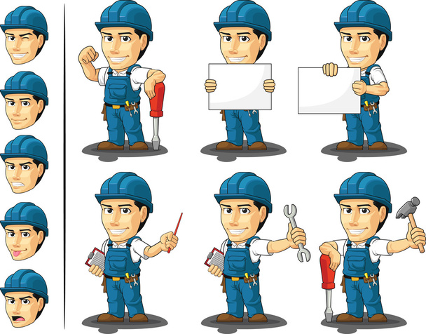 Technician or Repairman Mascot - Vector, Image