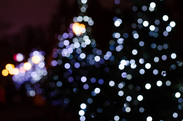abstract colorful defocused background with festive light bokeh - Zdjęcie, obraz