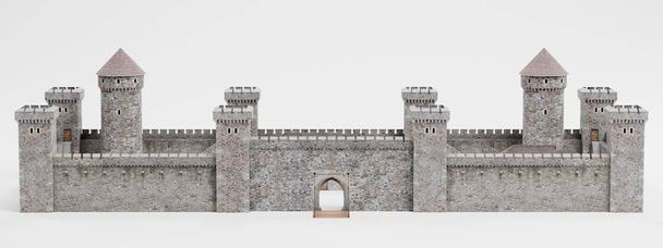 Realistic 3D Render of Medieval Castle - Photo, Image