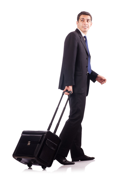 Young businessman during business trip - Photo, Image