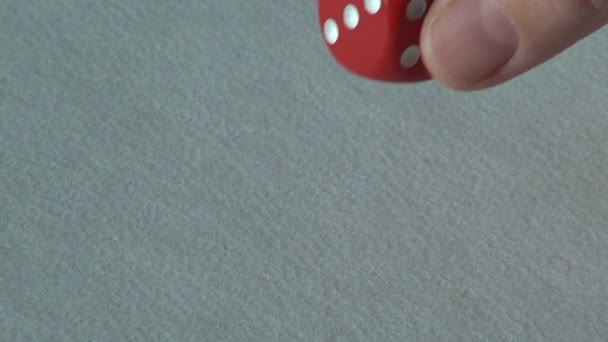 two 2 red bone dice board game. choice casino - Filmati, video
