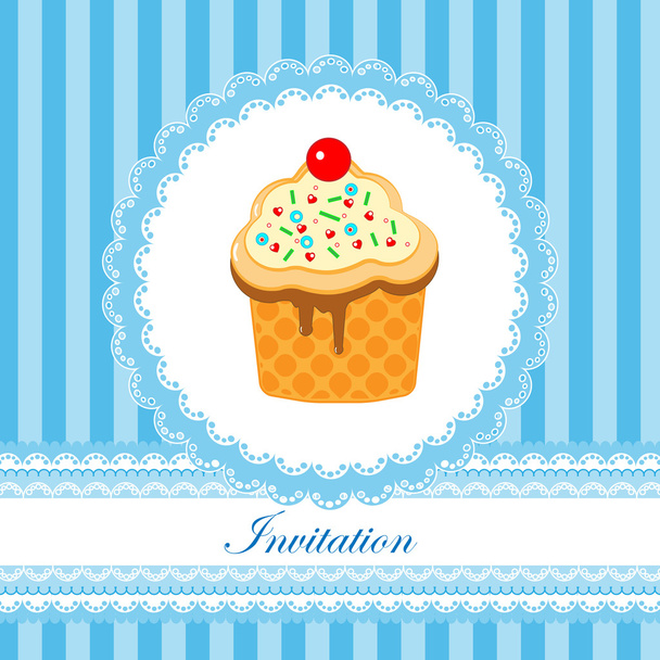 Baby shower invitation card - Vector, afbeelding