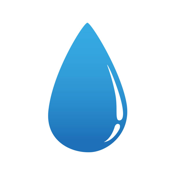 Wassertropfen-Symbol isoliert auf weißem Hintergrund - Vektor, Bild