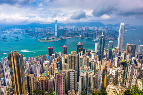 Hong Kong, Chine skyline de Victoria Peak
.  - Photo, image