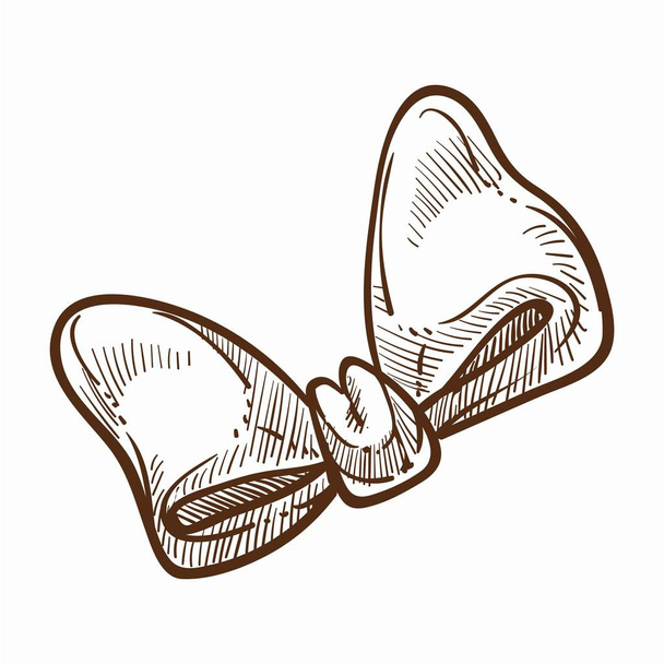 Κορδέλα δεμένα μονόχρωμη σκίτσο διάνυσμα διάρθρωσης  - Διάνυσμα, εικόνα