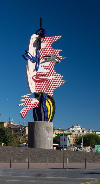 Barcelona - október, 28: barcelona fej szobor, október 28-án, - Fotó, kép