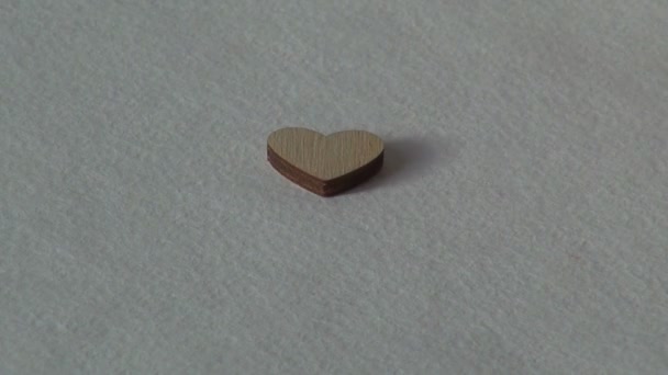 Love concept. Wooden heart. Holiday Valentines day - Filmmaterial, Video