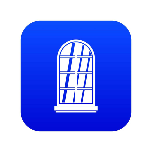 White window frame icon digital blue - ベクター画像