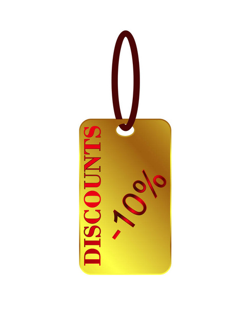 Sticker label discount -10% - Vektor, obrázek