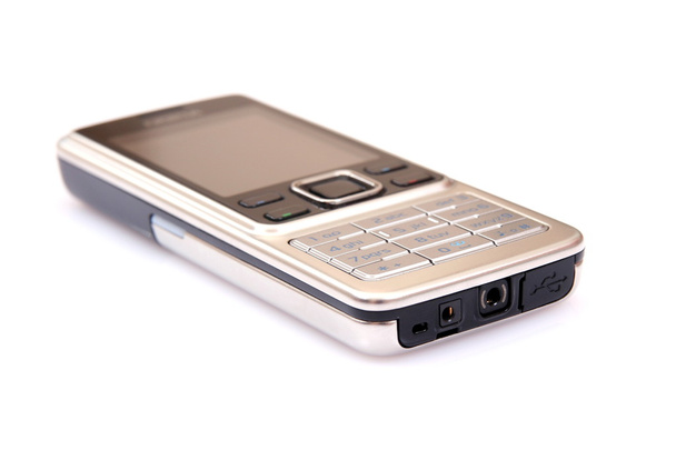 moderne zilveren mobiele telefoon - Foto, afbeelding