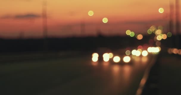 Acele commuters çok ufuk araba gece Anasayfa - Video, Çekim