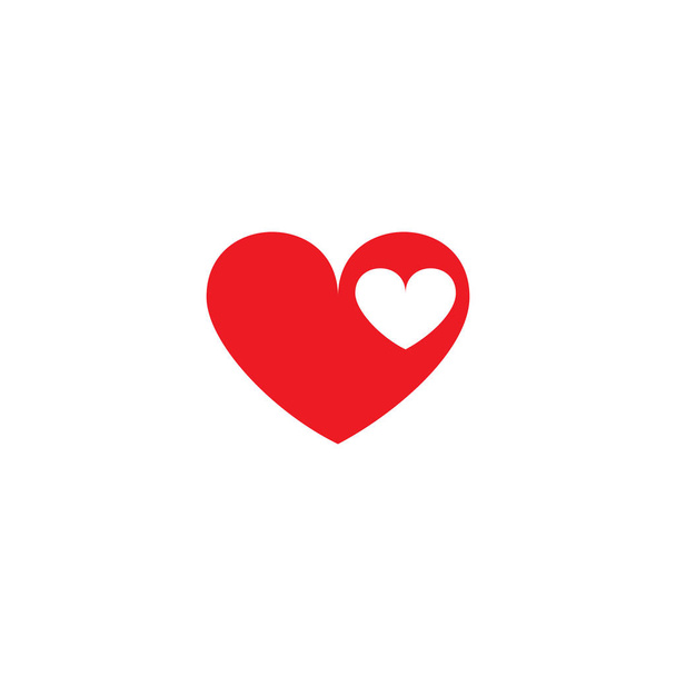 Vector picture of two hearts. Set of vector icons. Great mutual love. Flat design. - Vector, Image