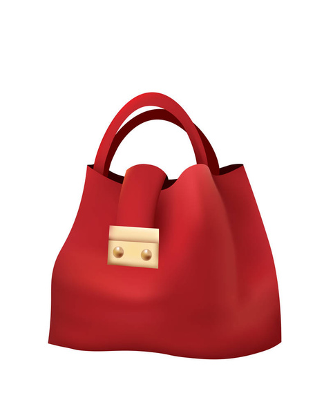 赤い手のバッグです。ベクトル図  - ベクター画像
