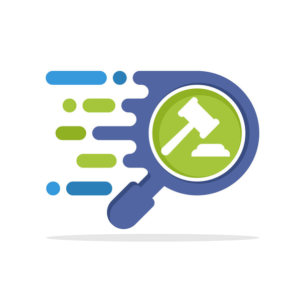 Vektor-Illustrations-Symbol mit dem Responsive Search Application Konzept, um Informationen über Bietauktionen zu finden - Vektor, Bild