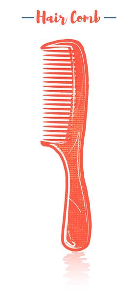 Lyijykynä ja kuvioitu tyyli oranssi vektori kuvituskauneus astiasto käsi detangling hiukset kampa
. - Vektori, kuva