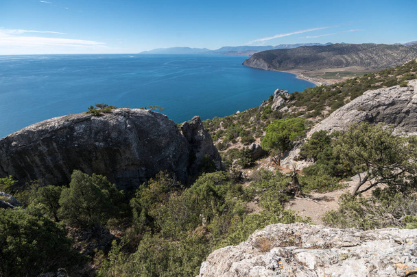 View of Kutlak Bay, Crimea - 写真・画像