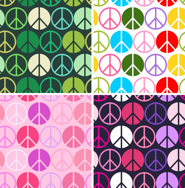 peace symbol seamless pattern - Vector, Image
