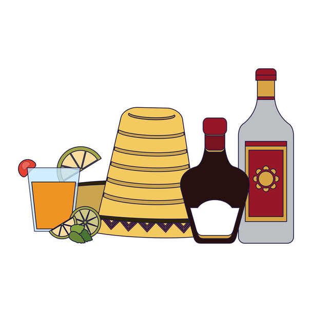 Tequila mexikói ital - Vektor, kép