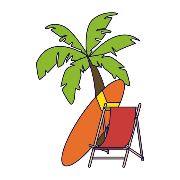 Beach and summer concept - Vector, Image