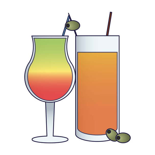 cocktails e bebidas
 - Vetor, Imagem