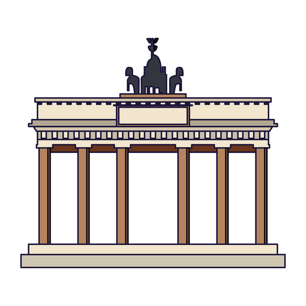 Пам'ятник Бранденбурзьких воріт
 - Вектор, зображення