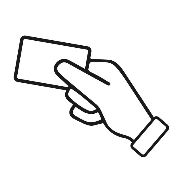 Hand with Credit card, payment icon vector illustration - Vektor, obrázek