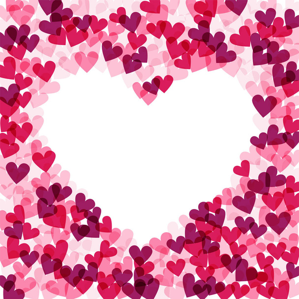 Background with hearts, vector illustration. Heart frame - Vecteur, image