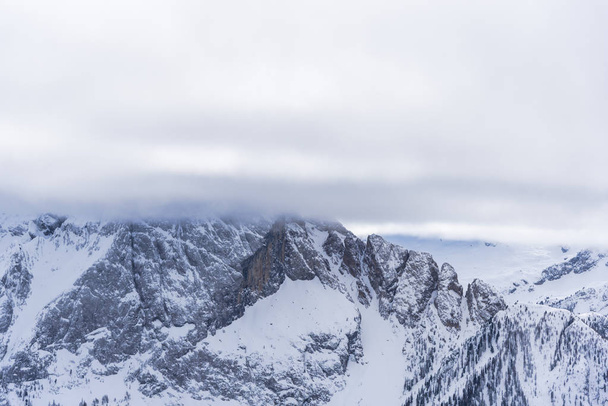 rocky mountains landscape in winter, mountains peak and sky  - Fotografie, Obrázek