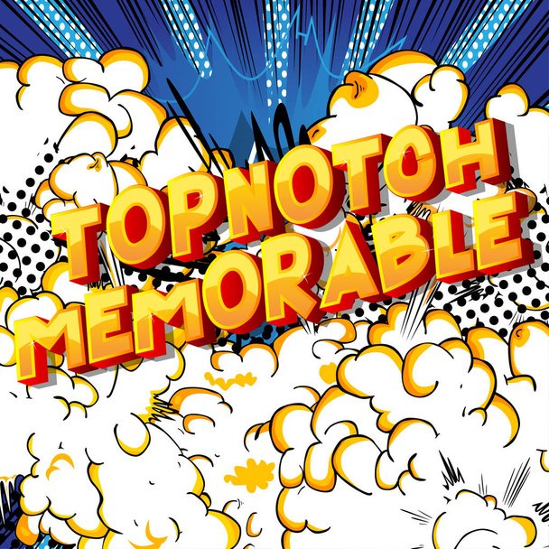Bezvadný Memorable - vektor ilustrovaný komiks styl fráze na abstraktní pozadí. - Vektor, obrázek
